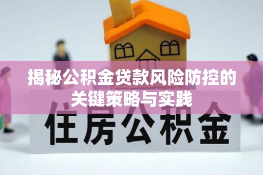 黄圃揭秘公积金贷款风险防控的关键策略与实践